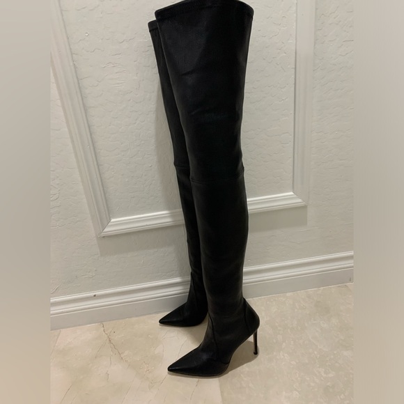 Stuart Weitzman Ultrastuart 100 Stretch Pointed Toe Over the Knee Boot Size 8 - Picture 2 of 16